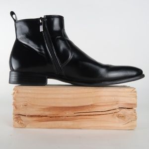 Stacy Adams Black Leather Ankle Boot Mens